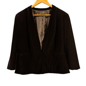 KASPER Women’s Black Velvet Short Blazer/Jacket, Size XL